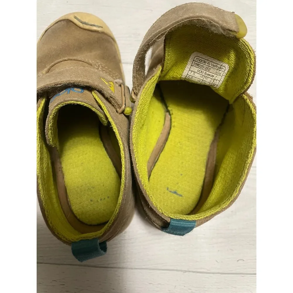 PLAE Lou Suede tan shoes kids‎ size 7.5